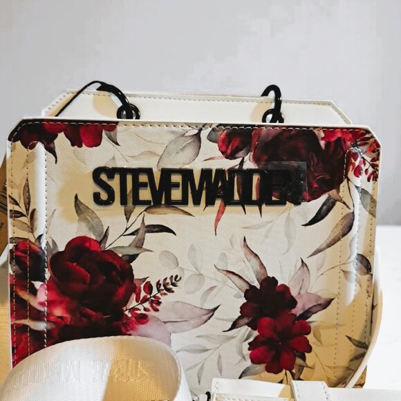 Steve Madden Bevelyn Floral White/Multi Satchel DT625665 NWT - Picture 4 of 11